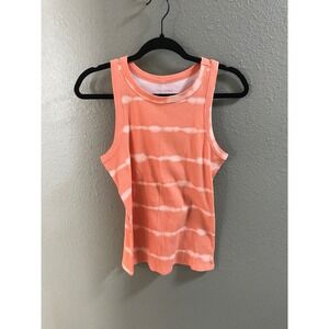 Maurices Womens XL Coral Tie Dye Ribbed Knit Tank Top Sleeveless Crewneck NWT